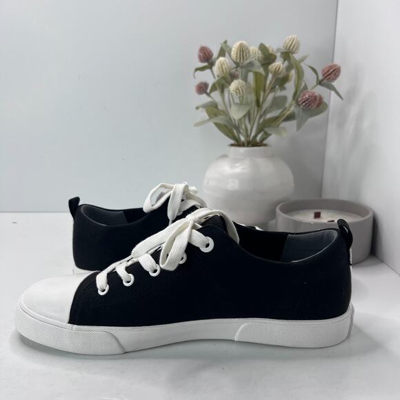 Vionic Upside Lace Up Canvas Sneaker Black/White Shoes Women's 11 Tried On - Picture 5 of 10